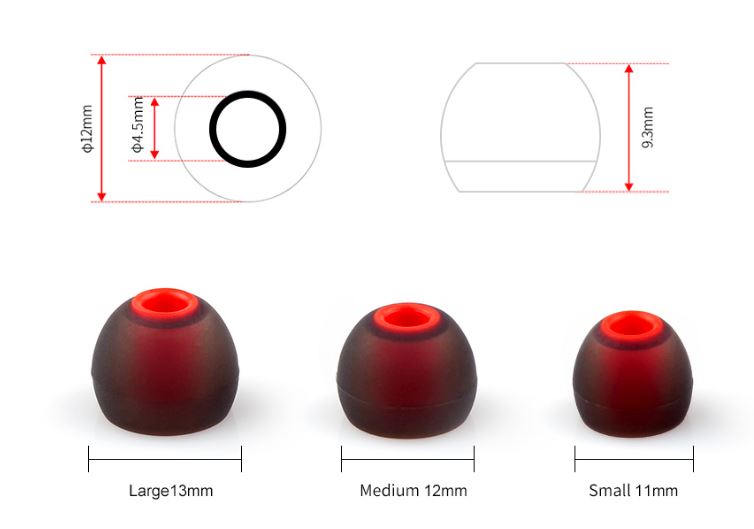 Embouts en silicone TRN (3 paires)